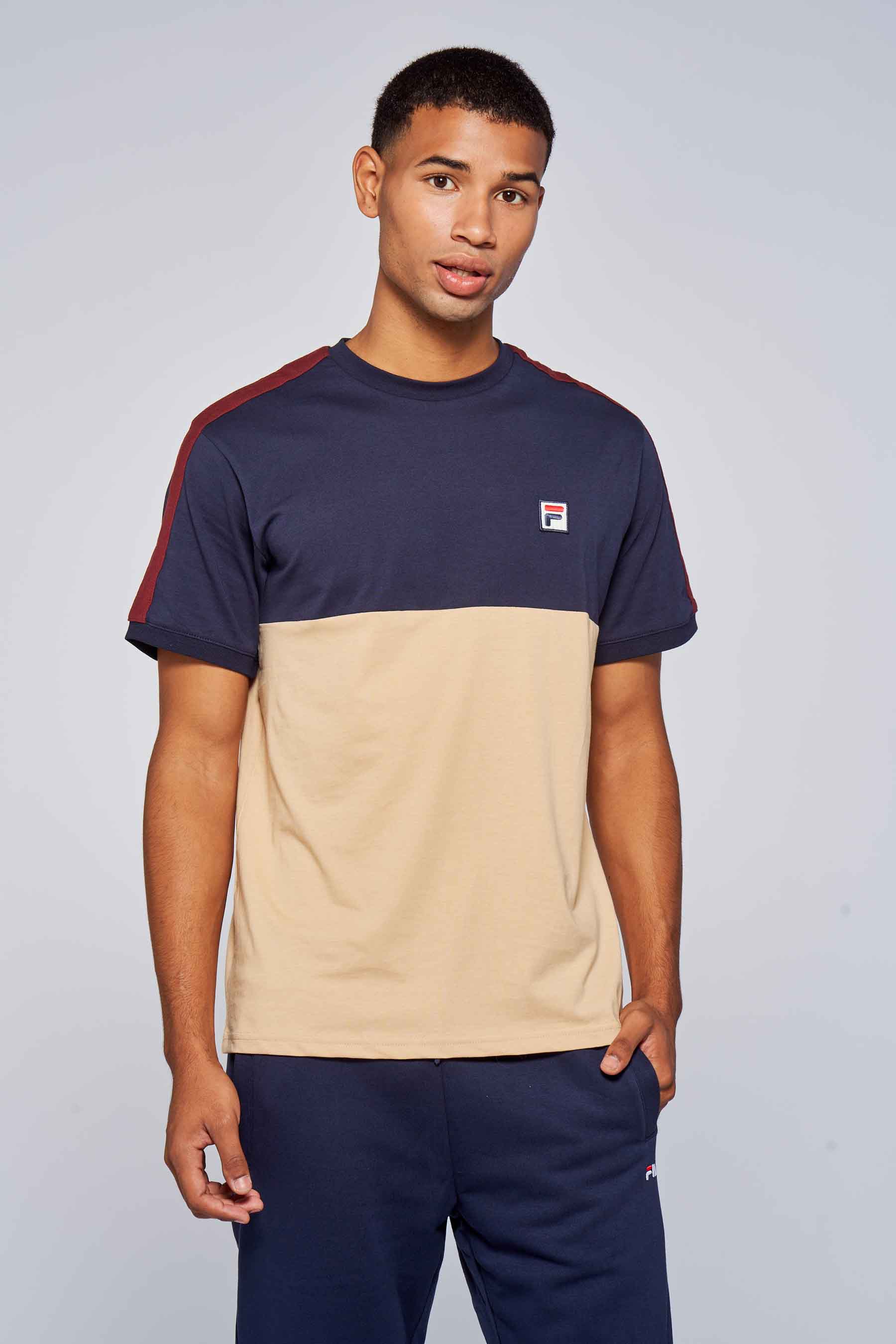 T shirt manches courtes Beige FILA 688985B416 B416 CUBAN SAND ZEB